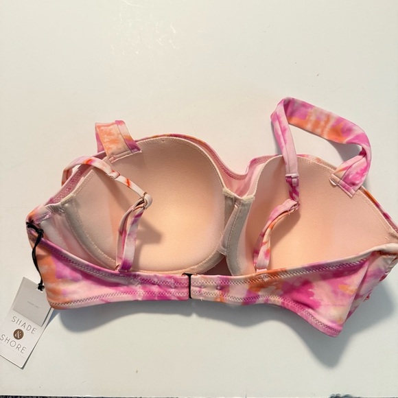 Shade & Shore Pink and Orange Tie-Dye Bikini Top - Picture 6 of 7